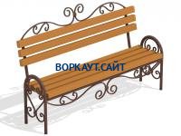 Лавочка кованная МАФ 1606 в Орлом