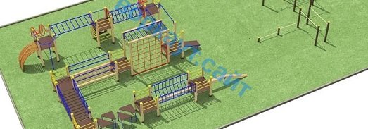 Проект спортплощадки с полосой препятствий в Орлом