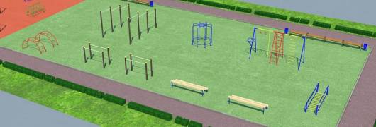 Проект детско-спортивной площадки для школы - детсада в Орлом