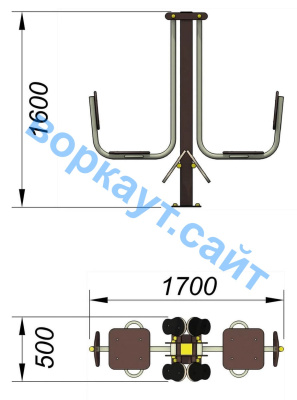 Уличный тренажер "Жим ногами горизонтальный " УТ 003 в Орлом