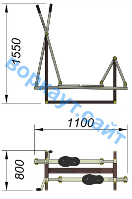 Уличный тренажер "Лыжник" УТ 008 в Орлом