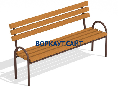 Парковая лавочка со спинкой МАФ 1605 в Орлом