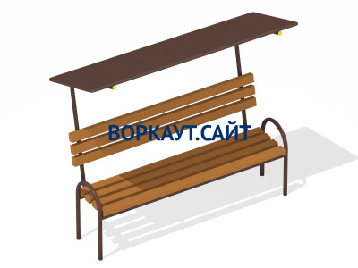 Лавочка под навесом МАФ 1607 в Орлом