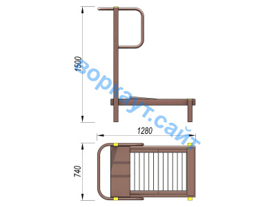 Уличный тренажер Беговая дорожка УТ 009 в Орлом
