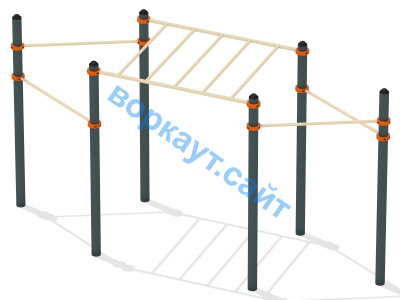 Турник разноуровневый с рукоходом ВС-26 в Орлом