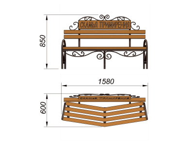 Скамья примирения МАФ 1610 в Орлом