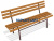 Лавочка со спинкой МАФ 1604 в Орлом