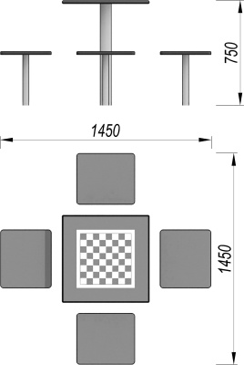 Шахматный стол МАФ 3516 в Орлом