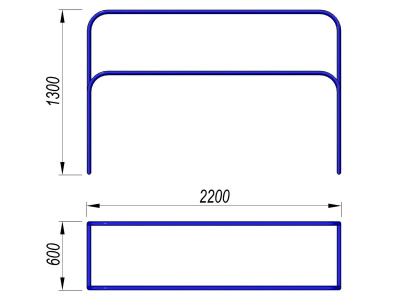 Брусья разновысокие МАФ 3531 в Орлом