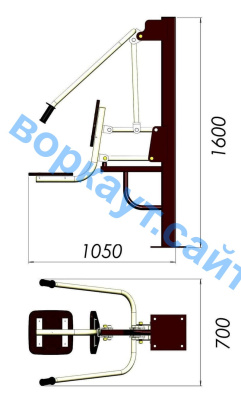 Уличный тренажер "Жим от груди" УТ 002 в Орлом