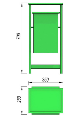 Урна с крышкой МАФ 1631 в Орлом