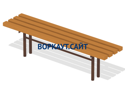 Лавочка без спинки МАФ 1601 в Орлом