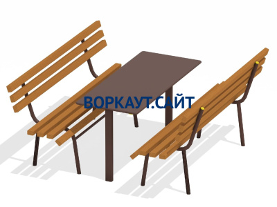 Дачный комплект из 2 лавочек и стола МАФ 1620 в Орлом
